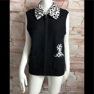 Lisa International 100% wool vest size M